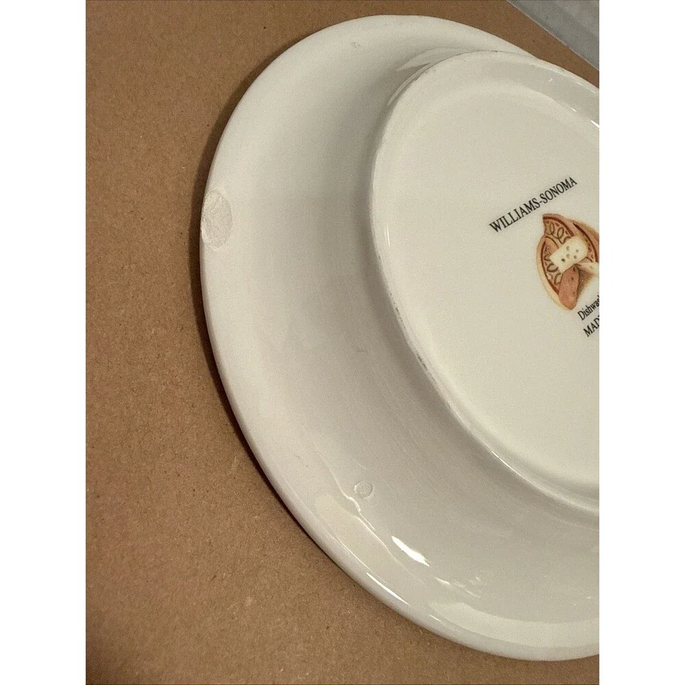 Williams-Sonoma Set of 3 Cheese Appetizer Plates Made In Italy 6.25” Please Read